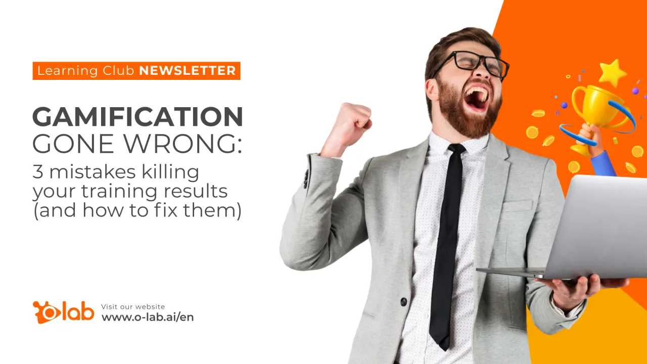 Portada del newsletter: «Gamification gone wrong: 3 mistakes killing your training results»