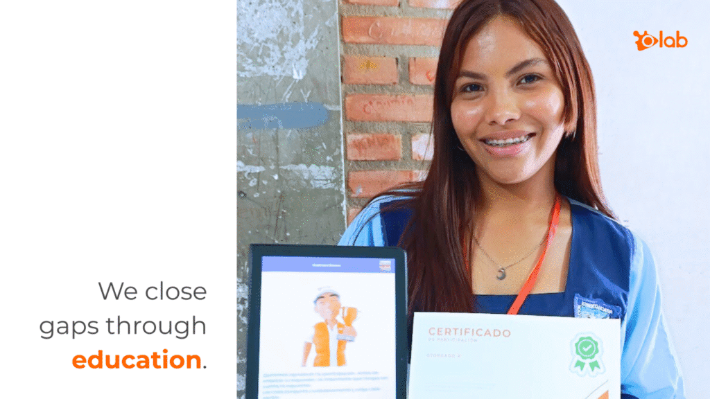 Student Receiving a Training Certificate